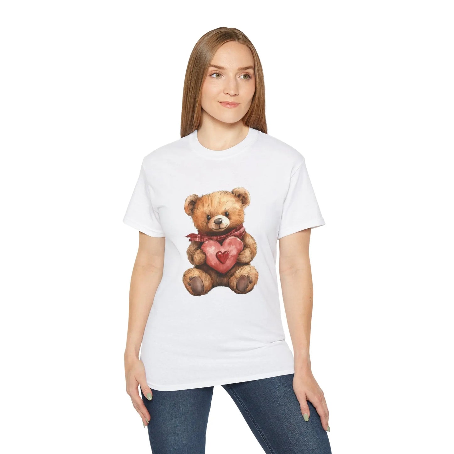 Cute Bear Heart Unisex Ultra Cotton Tee | Perfect for Valentine's Day - Trends Zone