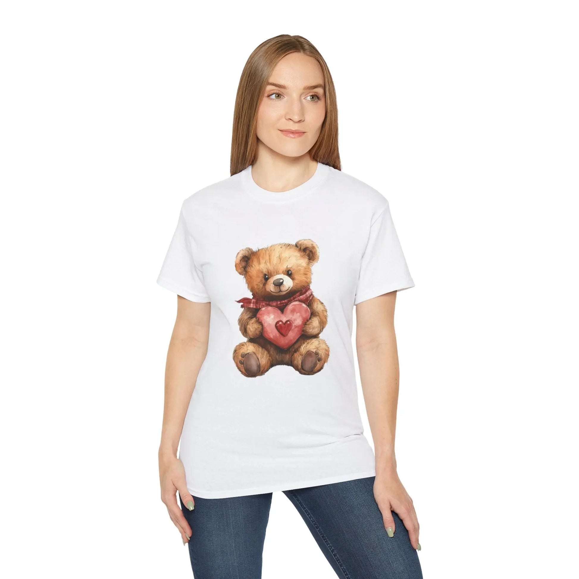 Cute Bear Heart Unisex Ultra Cotton Tee | Perfect for Valentine's Day - Trends Zone