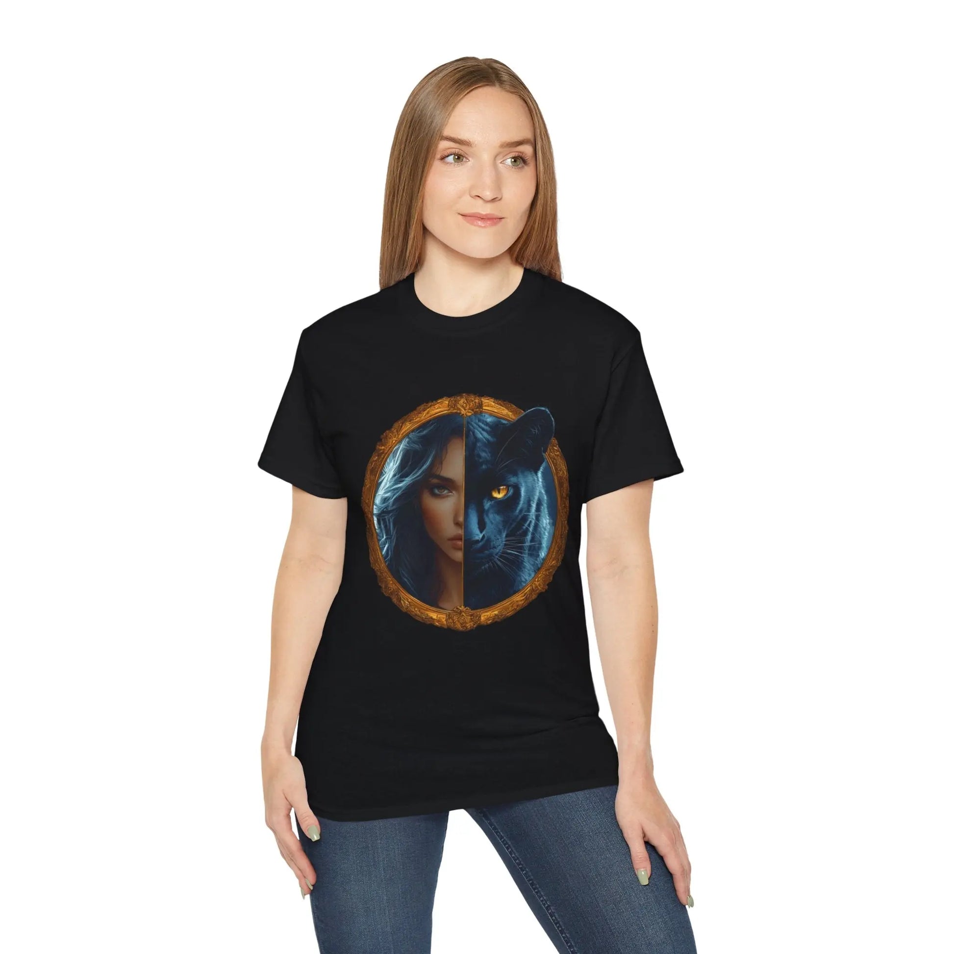 Black Panther & Woman Unisex Ultra Cotton Tee | Perfect for panther Lovers & Everyday Wear - Trends Zone