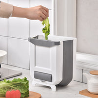 Wall-mounted Foldable Trash Can Household Classification Sundries Container Living Room And Kitchen Toilet - Trends Zone