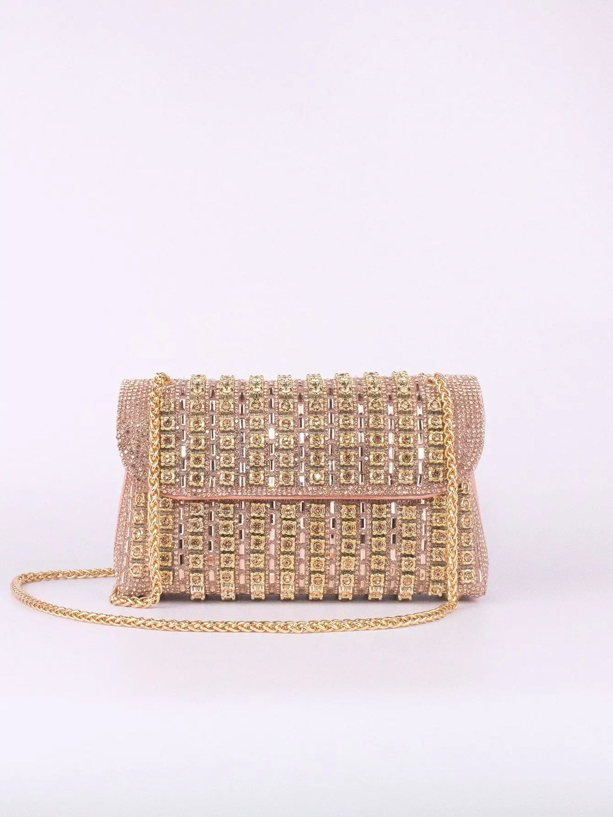 New Elegant Evening Dress Style Brooch-Adorned Clutch Bag with Rhinestones Chain Strap and Cheongsam Design for Formal Occasions
