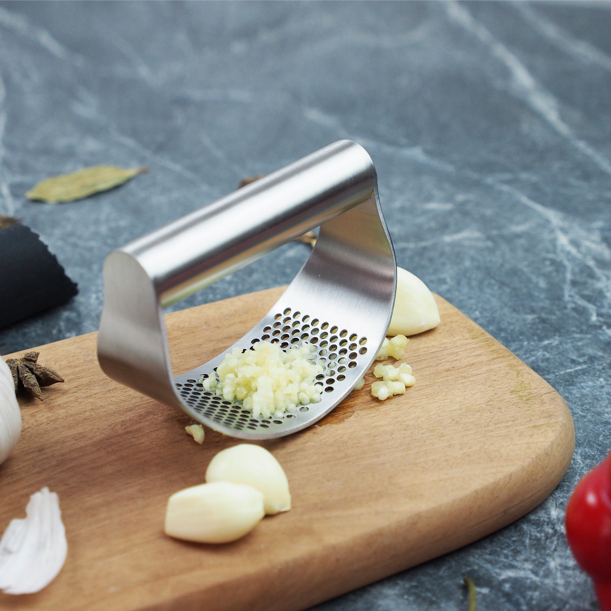 Stainless Steel Garlic Crusher - Trends Zone