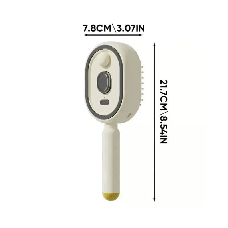 Electric Steam Hair Brush with Mist, Ionic Straightening Comb for Less Breakage & No Residue, Smooth Shiny Hair Styling Tool