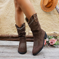 Vintage Embroidery Western Cowboy Boot Women - Trends Zone