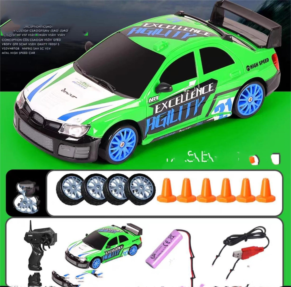 2.4G Drift Rc Car 4WD RC Drift Car Toy Remote Control GTR Model AE86 Vehicle Car RC Racing Car Toy For Children Christmas Gifts - Trends Zone