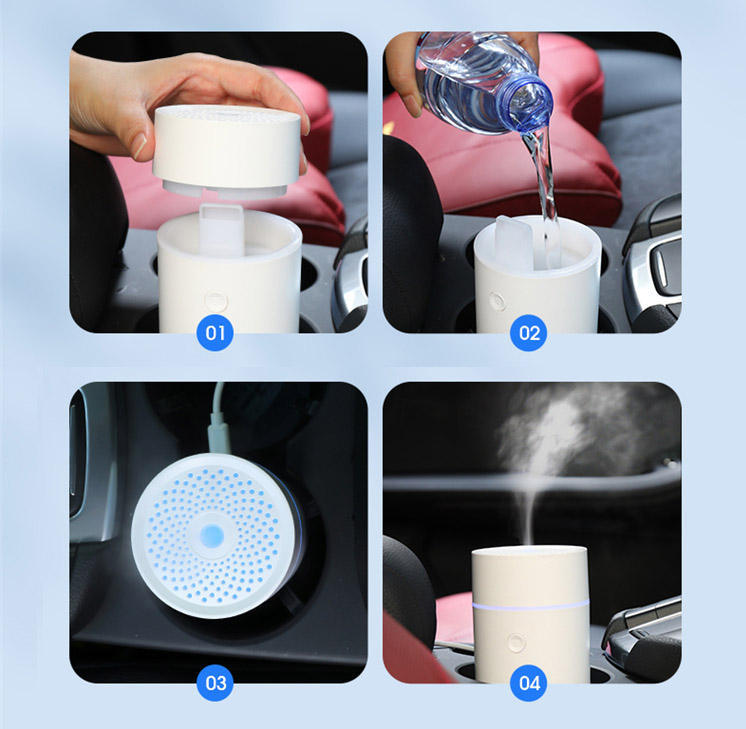 Dropshipping Car Diffuser Aroma Ultrasonic Water Mist Humidifier Lighting Oils Diffuser Car Aroma Diffuer Humidifier - Trends Zone