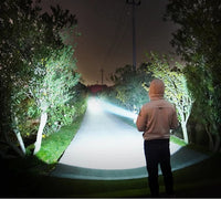 Super Bright Rechargeable LED Flashlight | Long-Range Outdoor Flashlight 500m | Heavy-Duty & Waterproof - Trends Zone