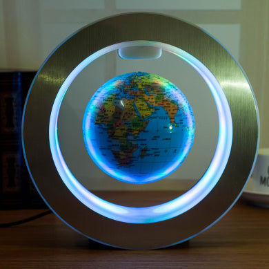 Round LED World Map Floating Globe Magnetic Levitation Light Anti Gravity Magic - Trends Zone