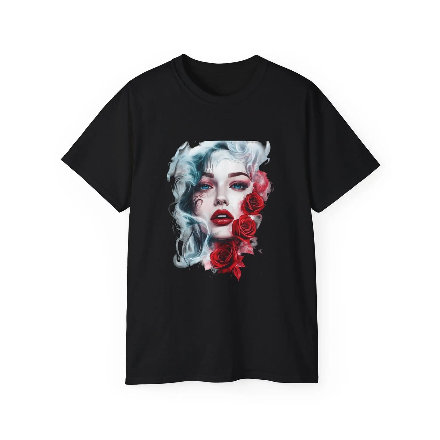Floral Beauty Ultra Cotton Tee - Artistic Rose Design T-Shirt - Trends Zone