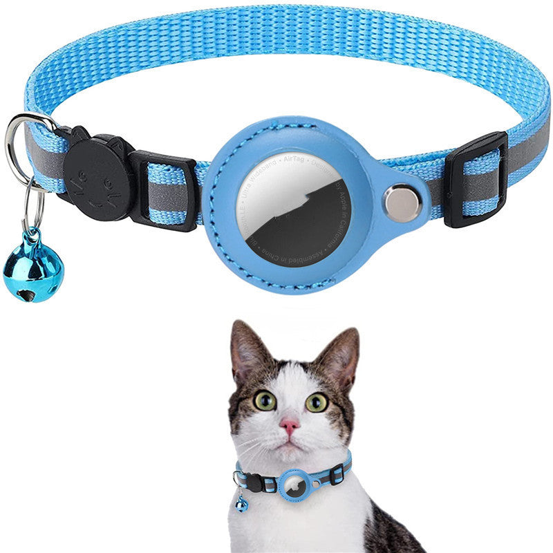 Reflective Collar Waterproof Holder Case For Airtag Air Tag Airtags Protective Cover Cat Dog Kitten Puppy Nylon Collar - Trends Zone