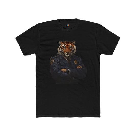 Tiger Police Crew Tee - Unisex Cotton T-Shirt - Trends Zone