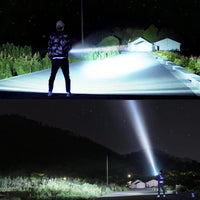 Super Bright Rechargeable LED Flashlight | Long-Range Outdoor Flashlight 500m | Heavy-Duty & Waterproof - Trends Zone