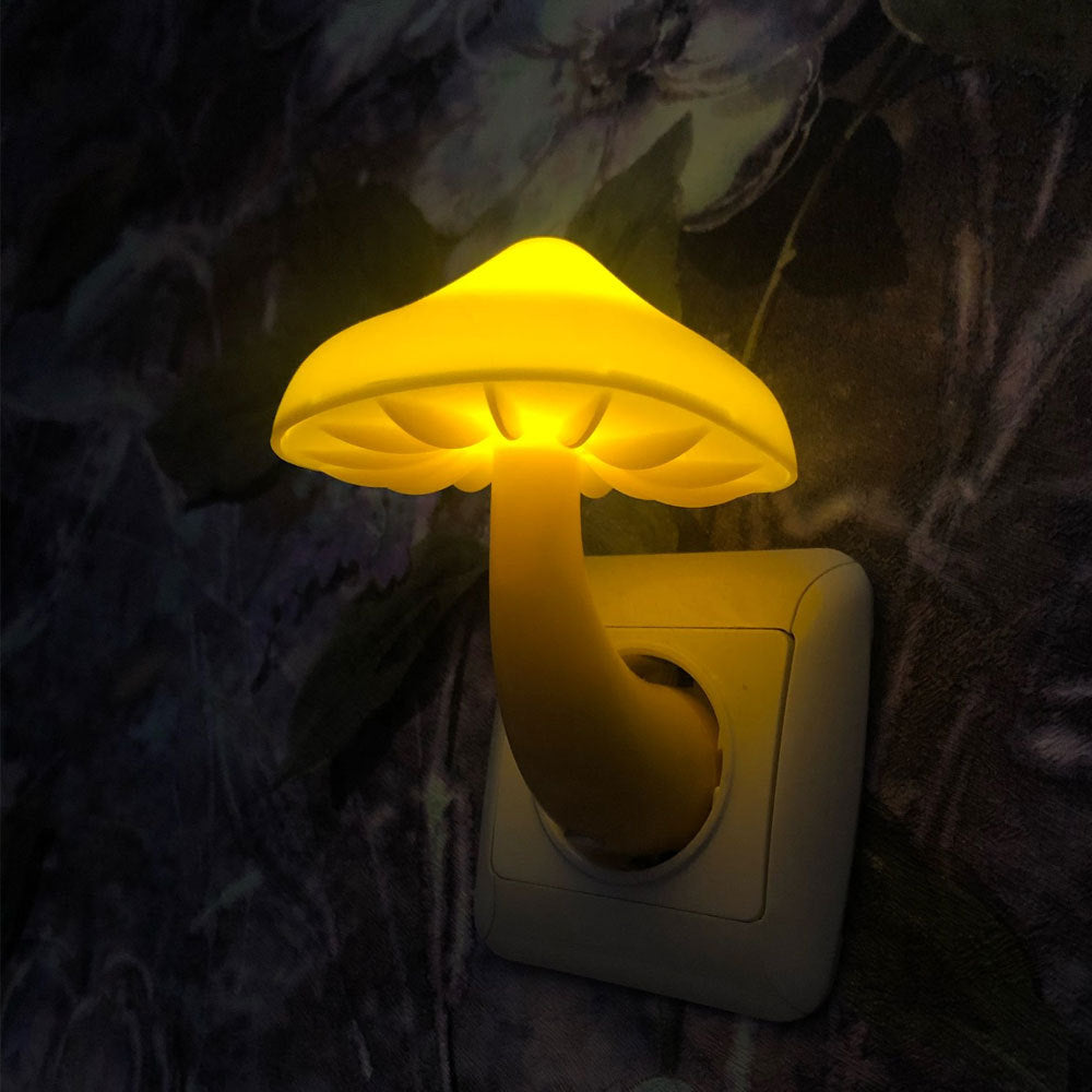 Cozy Mushroom LED Night Light – Auto Sensor Plug-In Lamp with Warm Glow for Bedrooms & More! - Trends Zone