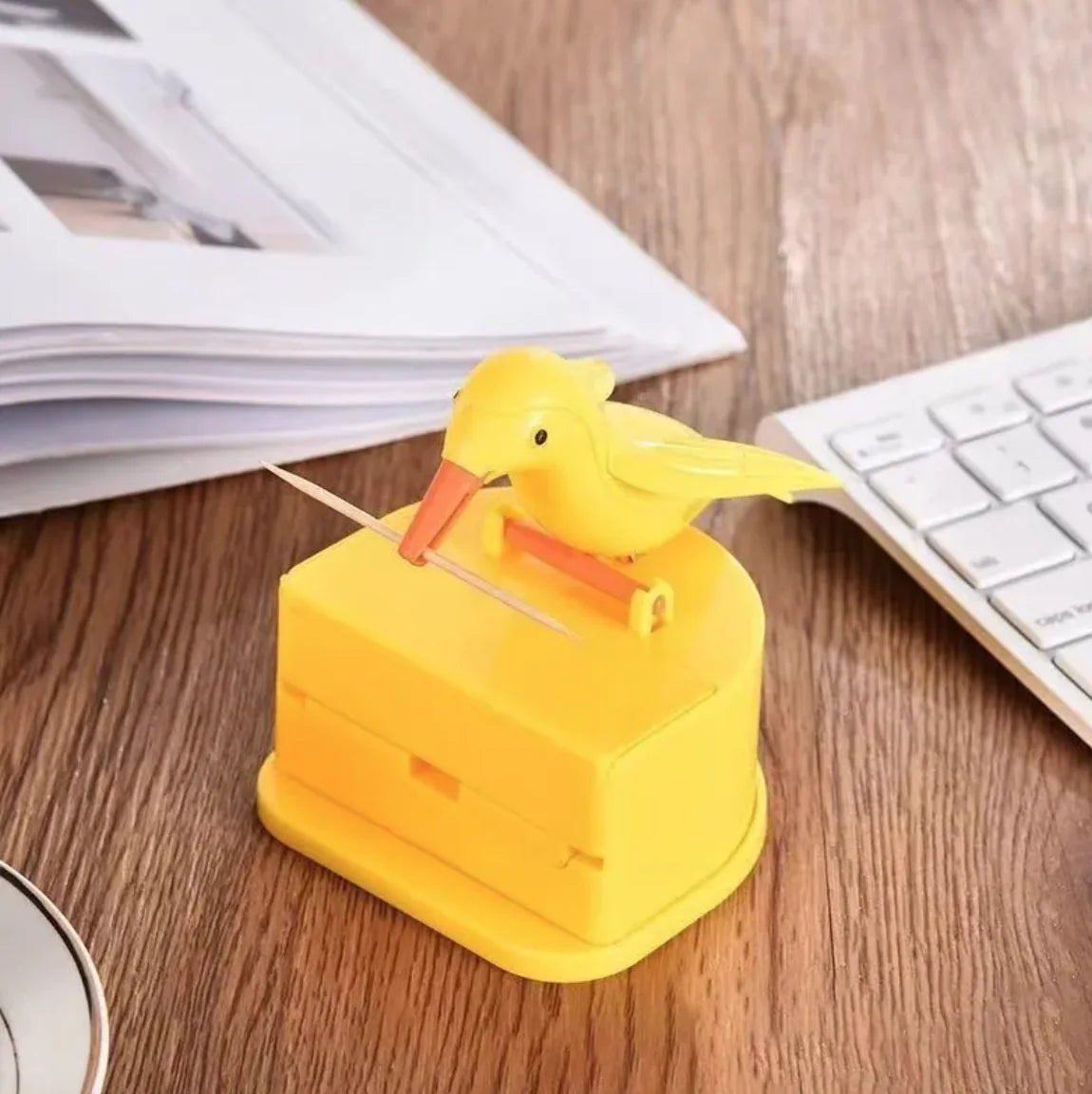 Household Push-Type Bird Automatic Pop-up Toothpick Box - Trends Zone