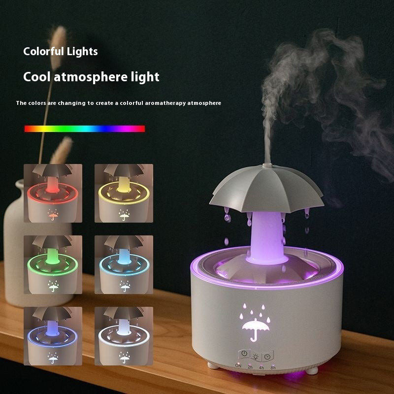 Raindrop Aromatherapy Humidifier Household Office Creativity Water Drop Rotating Humidifier Umbrella Fragrance Machine - Trends Zone