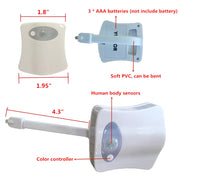 Motion Sensor Toilet Night Light | 8-Color LED, Battery Powered, Fits Any Toilet - Trends Zone