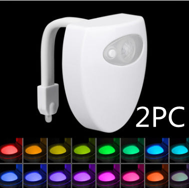Motion Sensor Toilet Night Light | 8-Color LED, Battery Powered, Fits Any Toilet - Trends Zone