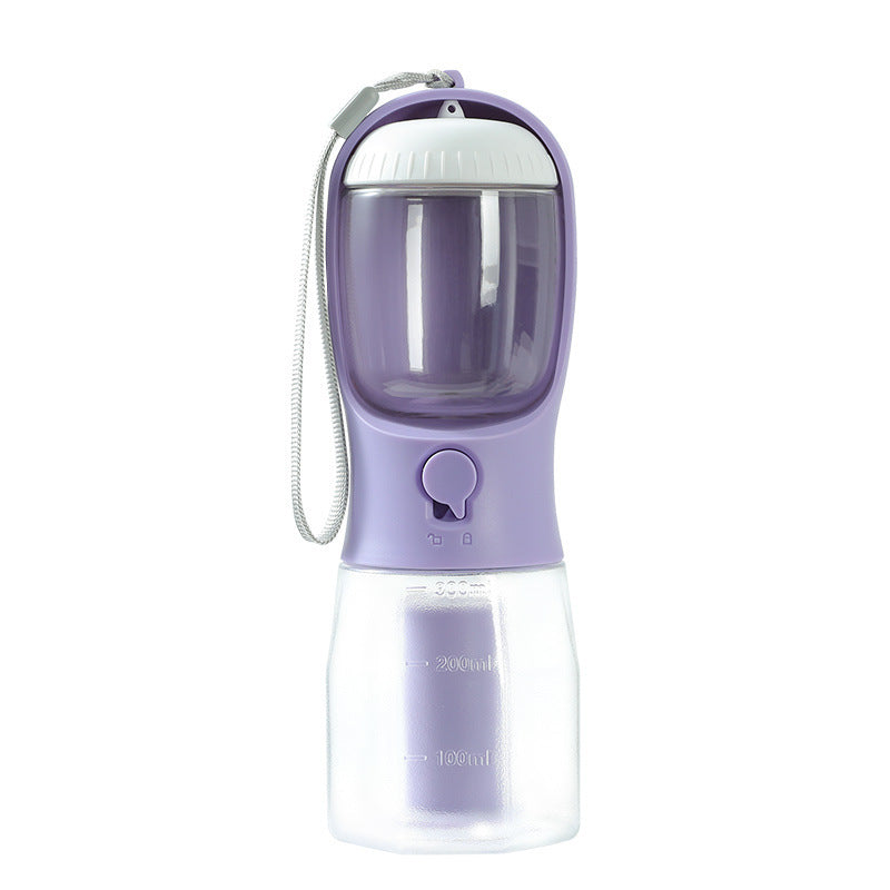 3-in-1 Pet Water Bottle – Food, Water & Waste Bag Dispenser
