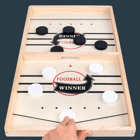Fast Sling Puck Game – Wooden Table Battle for Kids & Family Fun - Trends Zone