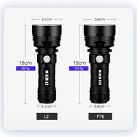 Super Bright Rechargeable LED Flashlight | Long-Range Outdoor Flashlight 500m | Heavy-Duty & Waterproof - Trends Zone