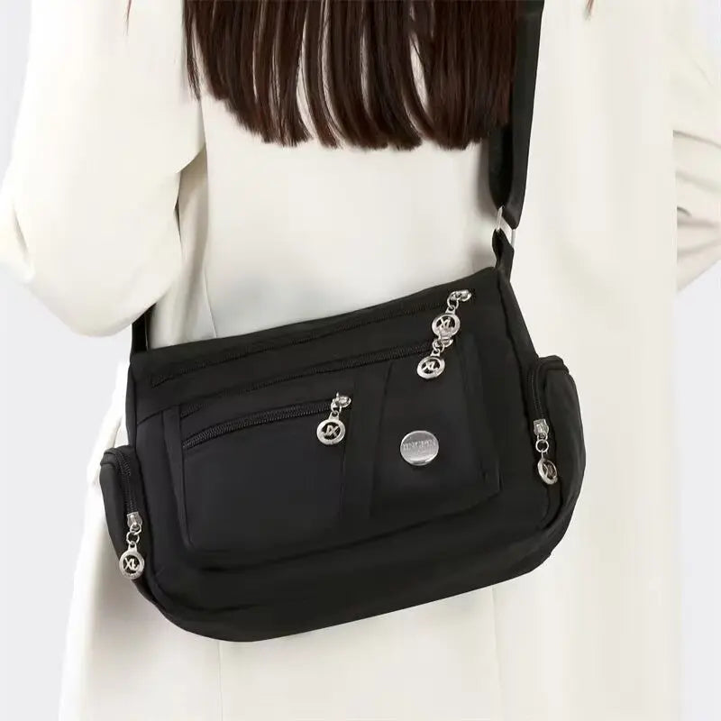 Multi-compartment single-shoulder crossbody bag for women, lightweight, large-capacity single-shoulder bag