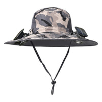 Solar-Powered Outdoor Sun Hat with Fan – Wide Brim, USB Rechargeable, Adjustable Hat - Trends Zone