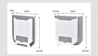 Wall-mounted Foldable Trash Can Household Classification Sundries Container Living Room And Kitchen Toilet - Trends Zone