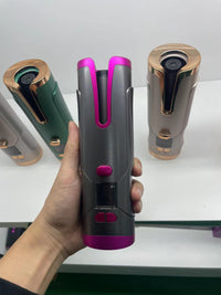 Rechargeable Automatic Hair Curler Women Portable Hair Curling Iron LCD Display Ceramic Curly Rotating Curling Wave Style - Trends Zone