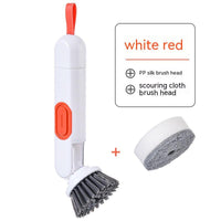 All-in-One Long-Handle Liquid-Filled Cleaning Brush with Leak-Proof Soap Dispenser – 2 Replaceable Heads for a Spotless Kitchen - Trends Zone