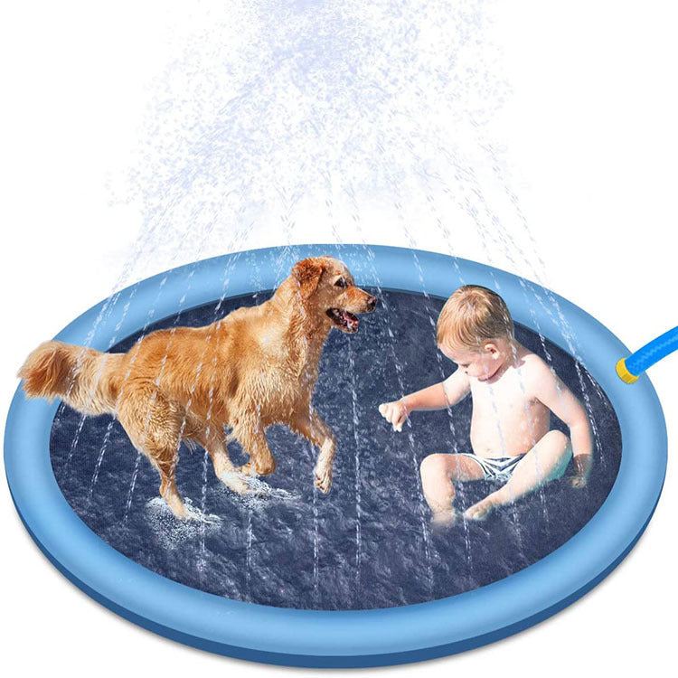 Non-Slip Splash Pad For Kids And Pet Dog Pool Summer Outdoor Water Toys Fun Backyard Fountain Play Mat - Trends Zone