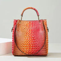 Handbag Women's Fashion Embossed Tote Bag Large Capacity Maternity Bucket Bag
