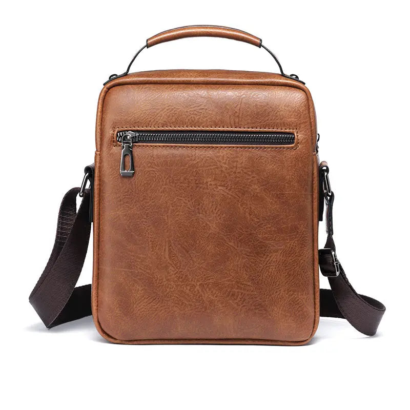 Casual Men Shoulder Bag Vintage Crossbody Bags High Quality Male Bag PU Leather Handbag Capacity Men Messenger Bags Tote Bag