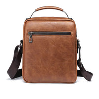 Casual Men Shoulder Bag Vintage Crossbody Bags High Quality Male Bag PU Leather Handbag Capacity Men Messenger Bags Tote Bag