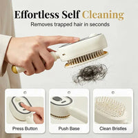 Electric Steam Hair Brush with Mist, Ionic Straightening Comb for Less Breakage & No Residue, Smooth Shiny Hair Styling Tool