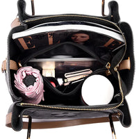 Handbag Women's Fashion Embossed Tote Bag Large Capacity Maternity Bucket Bag