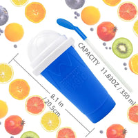 350ml Silicone Cup for Slushies and Ice Cream, Magic Straw - Trends Zone