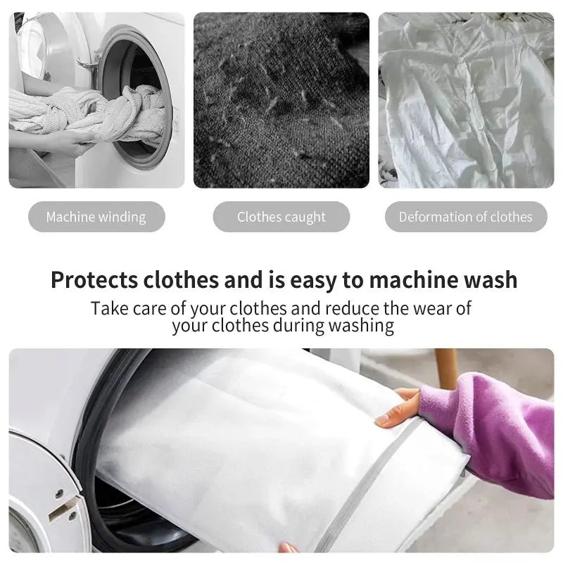 Fine Net Laundry Bag Clothing Care Washing Machines Dirty Laundry Basket Travel Shoes Mesh Bags Woman Bra Clothes Organizer - Trends Zone
