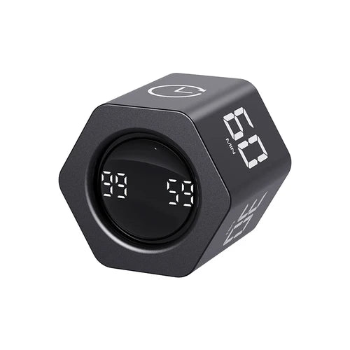 Productivity Cube Timer Gravity Sensor Flipping LED Display 4 Preset Time Dual Modes Countdown Cooking Study Mini Digital Timer