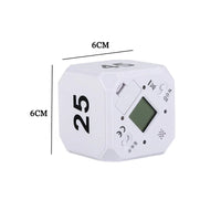 Productivity Cube Timer Gravity Sensor Flipping LED Display 4 Preset Time Dual Modes Countdown Cooking Study Mini Digital Timer