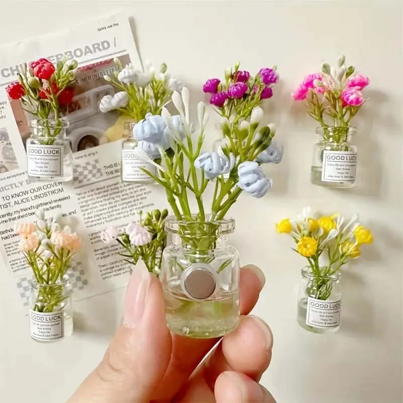 Mini Magnetic Vase Fridge Magnets (8PCS) Cute 3D Kitchen Decor & Gift - Trends Zone