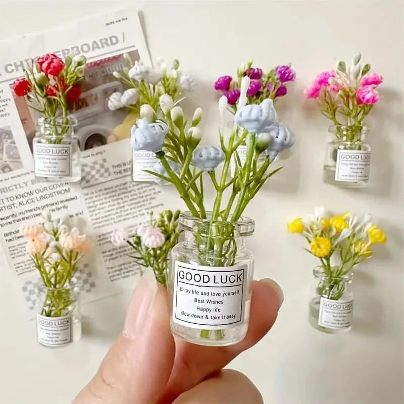 Mini Magnetic Vase Fridge Magnets (8PCS) Cute 3D Kitchen Decor & Gift - Trends Zone