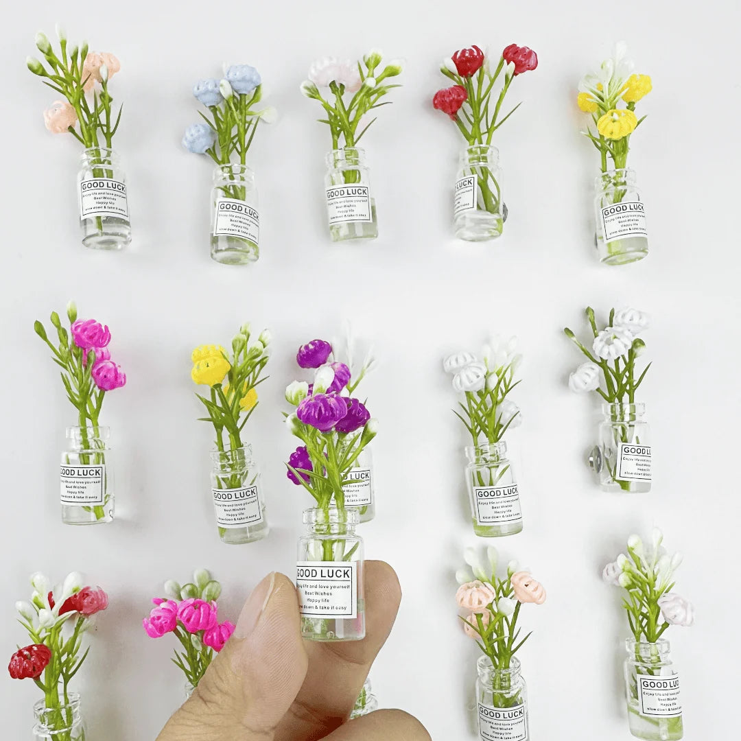 Mini Magnetic Vase Fridge Magnets (8PCS) Cute 3D Kitchen Decor & Gift - Trends Zone