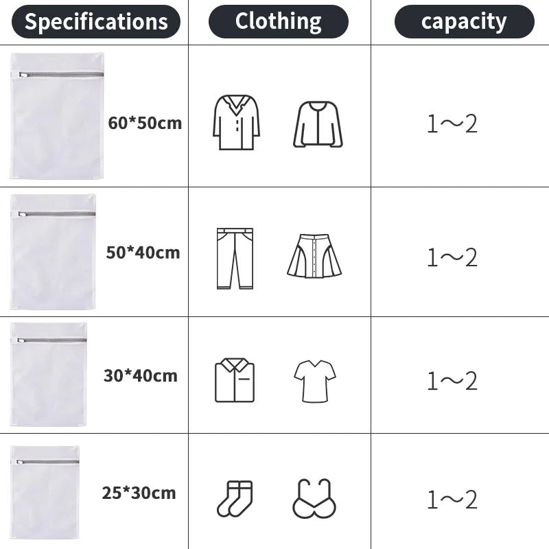 Fine Net Laundry Bag Clothing Care Washing Machines Dirty Laundry Basket Travel Shoes Mesh Bags Woman Bra Clothes Organizer - Trends Zone