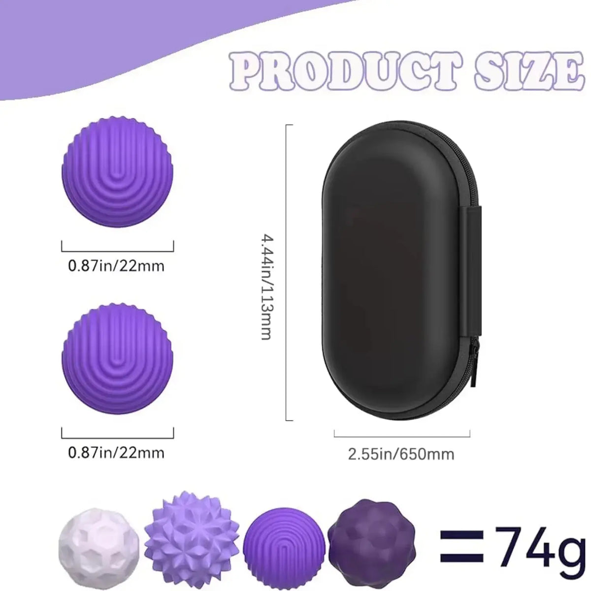 Magnetic Fidget Balls – Silicone Set with Carry Case