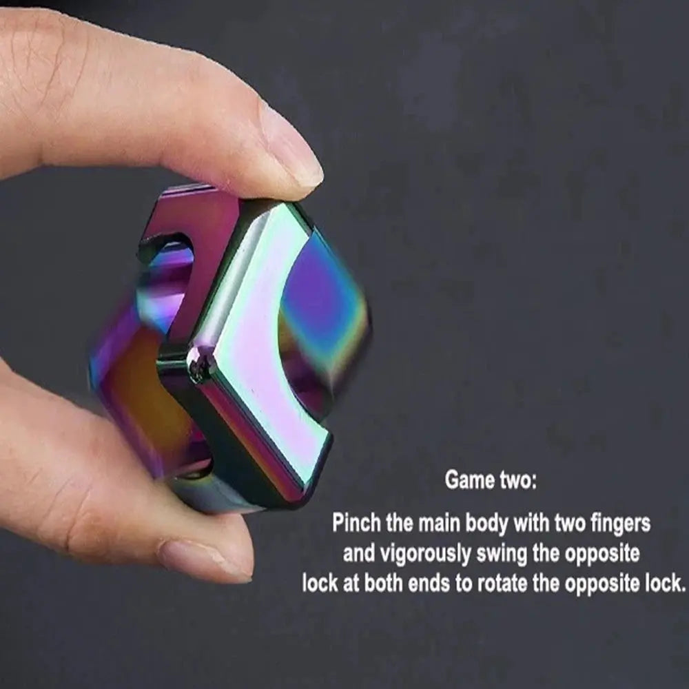 Fidget Spinner Dice Cube – Quiet Metal Desk Toy