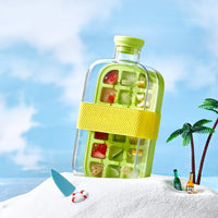 Ice Cube Tray Large Capacity Water Bottle Combo with Lid Flexible Transparent Plastic Mold