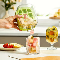 Ice Cube Tray Large Capacity Water Bottle Combo with Lid Flexible Transparent Plastic Mold