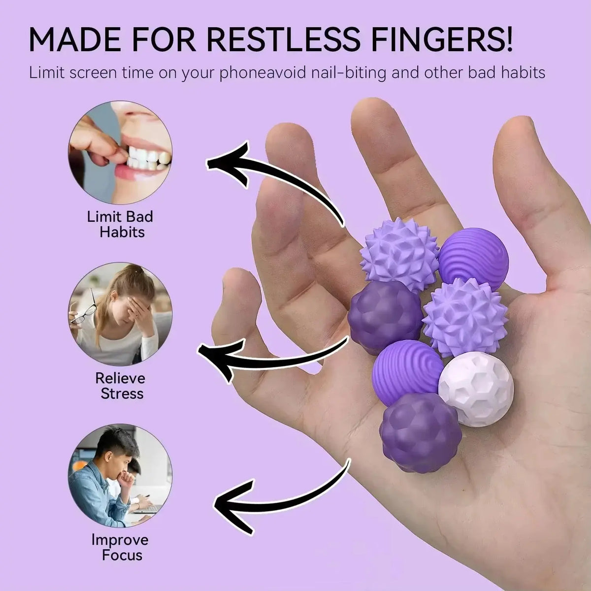 Magnetic Fidget Balls – Silicone Set with Carry Case