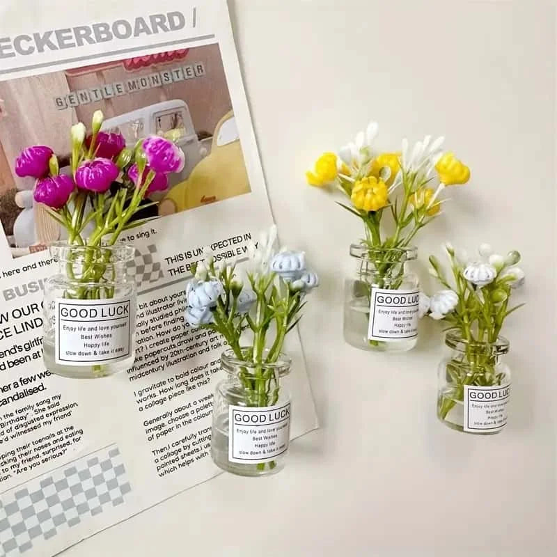 Mini Magnetic Vase Fridge Magnets (8PCS) Cute 3D Kitchen Decor & Gift - Trends Zone