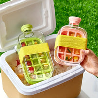 Ice Cube Tray Large Capacity Water Bottle Combo with Lid Flexible Transparent Plastic Mold